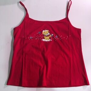 Red Winnie the Pooh tank top